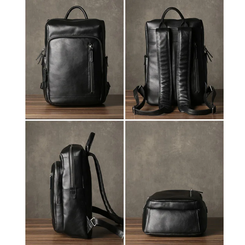 trend Casual Reisetasche Tasche Mode Aetoo Schicht Herren Schulter Erste Computer Leder Schwarzes Business x1Rzn8