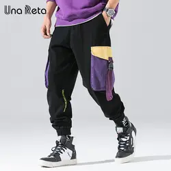 Una Reta/мужские спортивные штаны в стиле хип-хоп, Новое поступление, модные повседневные штаны для бега с лентами, мужские уличные
