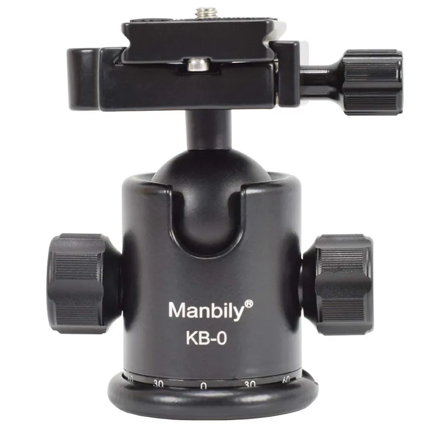 

Manbily KB-0 Professional Tripod Heads,Universal Ball Head with Fast Mounting Plate,Camera Tripod Head for Canon Nikon DSLR