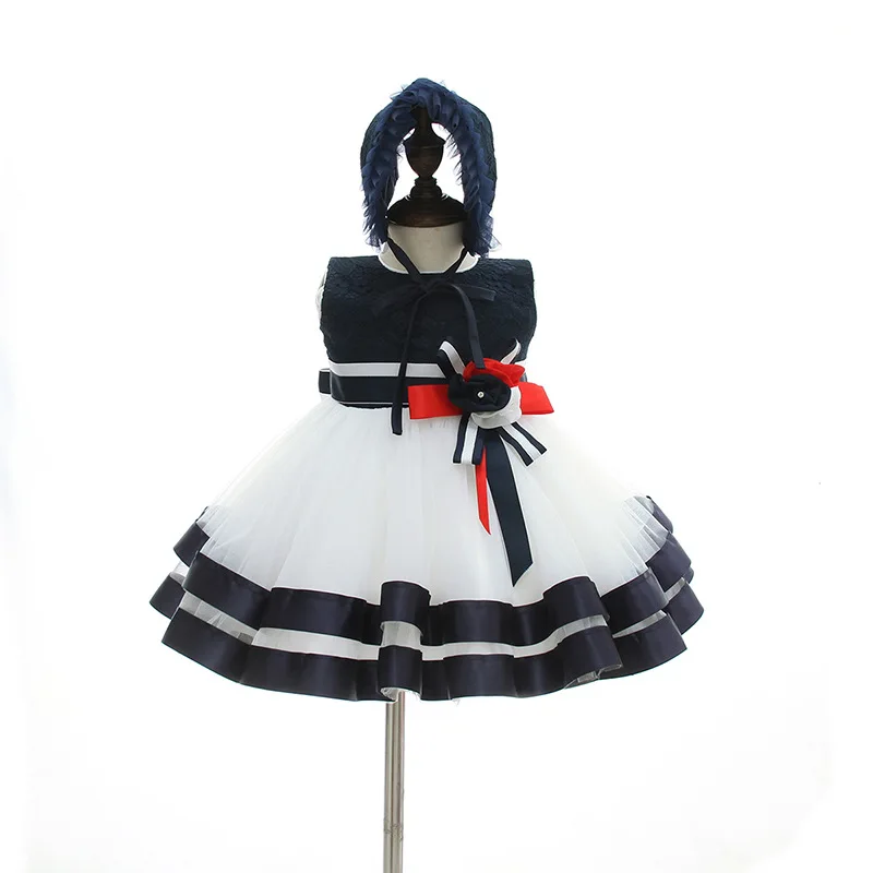 Blue White Baby Dress 1 2 Year Old Birthday Formal Weddings Flower Baby Girl Clothes 0 24 Month