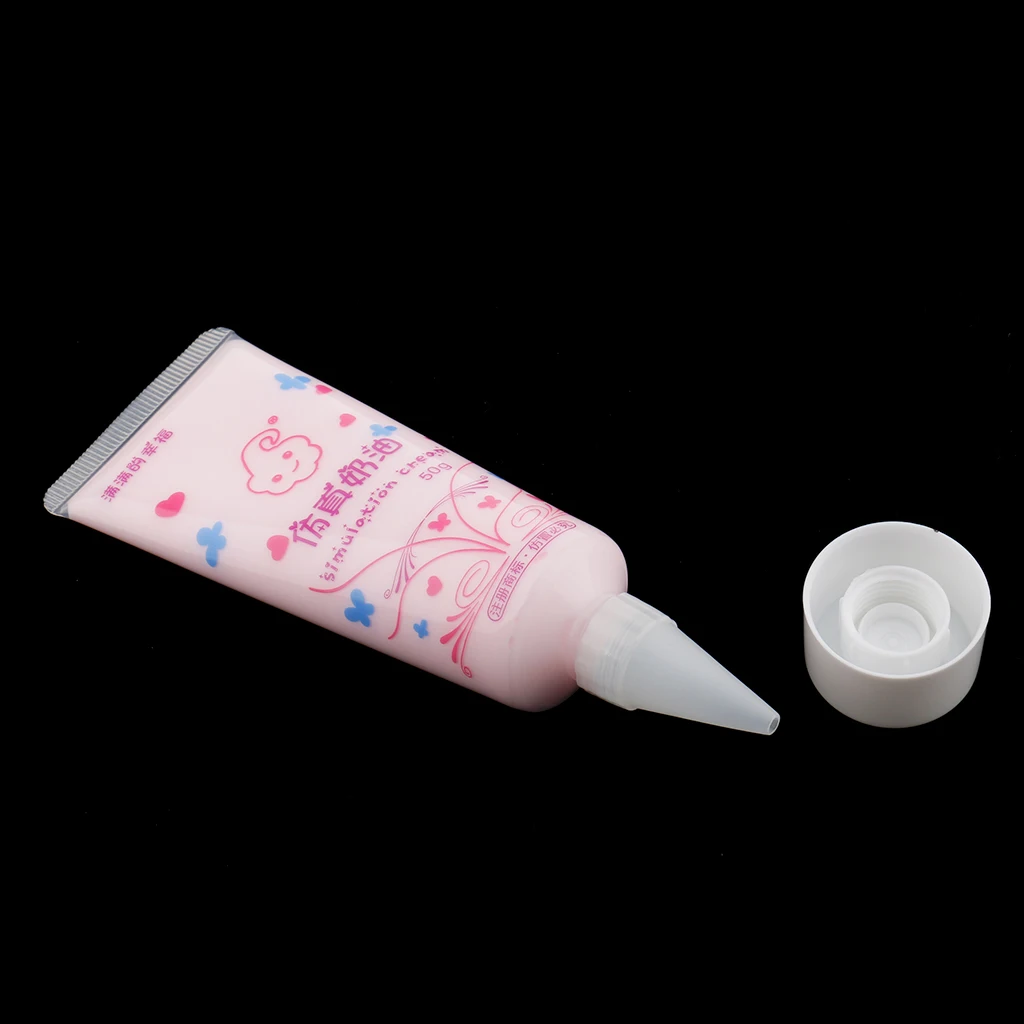 6pcs Colorful Simulation Cream Glue Gel Resin Glue for DIY Phone Case Charms Cabochons Deco Kit Stickers - 50g/Color
