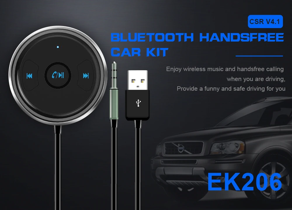 Беспроводной Bluetooth приемник V4.1 автомобильный без рук 3,5 мм разъем авто AUX аудио адаптер с микрофоном для динамика Blutooth Стерео приемники