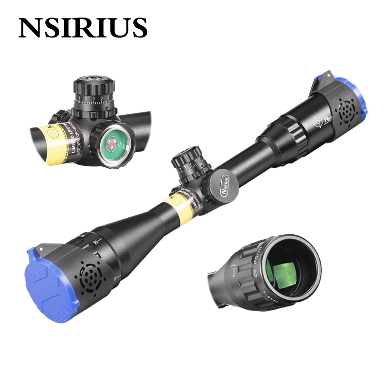 

Nsirius New Precision Scope Optics 3-9x40 Red Green Outdoor Reticle Sight Scope Rifle Scope Lens Hunting With Mounting Sight