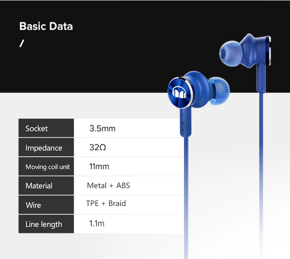 Original Huawei Honor Monster 2 Earphone AM17 3.5mm In-Ear Earbud  With Microphone Pure Monster Sound Wire Control 1.1m Headset (20)