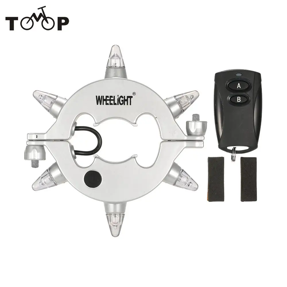 

WHEELIGHT 3 Modes Remote Control Cycling Bike Hub Light Waterproof LED Bike Wheel Light Night Warning Rear Front Light