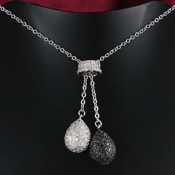 

ALW Spherical Pendants & Necklaces For Women Zircon Noble Pendant Party Female Necklaces Fashion Jewelry 2017