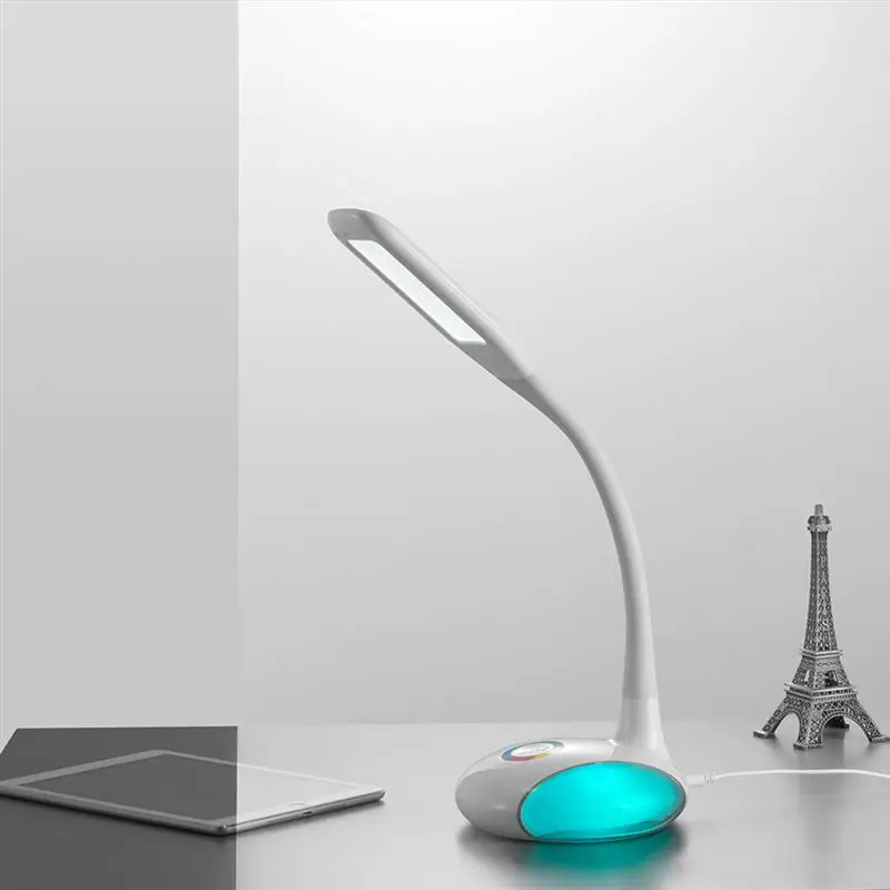 Светодиодный сенсорный Управление затемняя настольная лампа RGB Гибкие чтения
