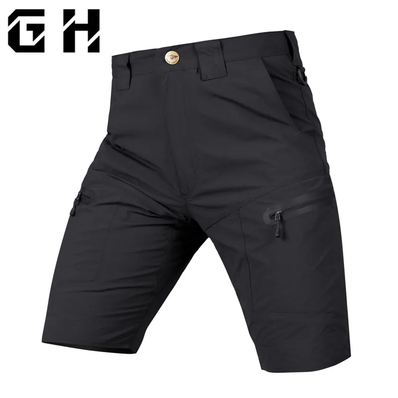 Летние Militar быстросохнущие тактические мужские шорты Карго тефлон Камуфляж Армейская военная форма короткие мужские карманы Rip-stop повседневные шорты