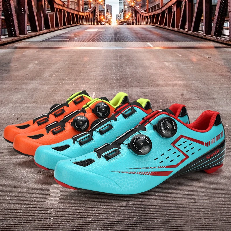 Buy Santic Carbon Fiber Men Cycling Road Shoes