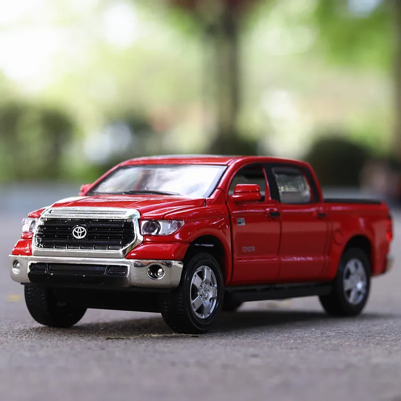 High Simulation Toyota Tundra 1 36 Scale Alloy Pull Back Pickup High Simulation Toyota Tundra 1 36 Scale Alloy Pull Back Pickup Truck Models 4 Open Door Acousto Optic Toys Free Shipping In Casts Toy Vehicles From