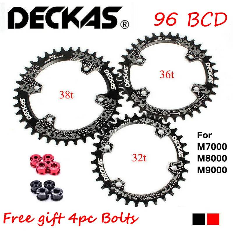 

DECKAS Round 96BCD-S Chainring Mountain Road Bike Chain Ring MTB bicycle BCD 96 Chainwheel 32T 34T 36T 38T for M7000 M8000 M9000