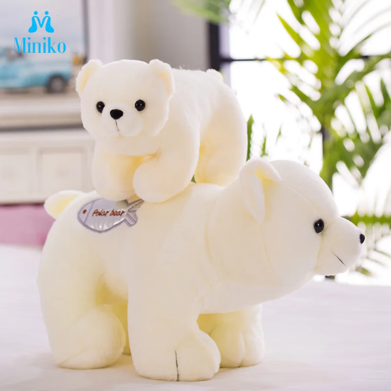 

Cute Arctic Ocean Polar Bear Doll Plush Sweet Cute Lovely Bear Doll Stuffed Baby Kids Toys For Girls Birthday Christmas Gift