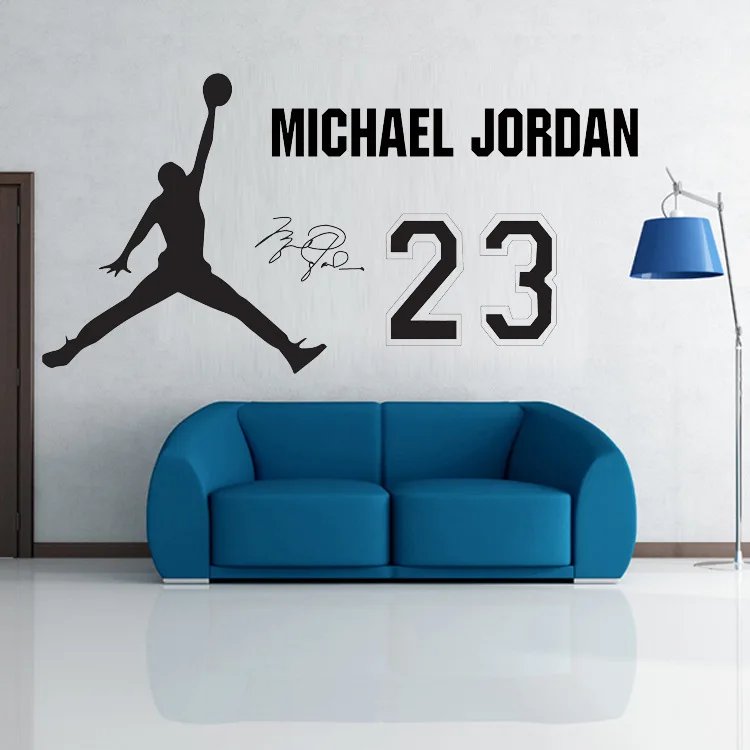 New AIR Jordan Basketball Wall Sticker jumpMan Decal Poster AJ HOT NEW