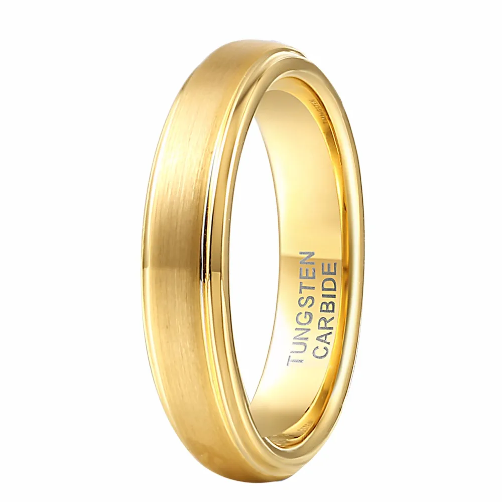 Buy 4MM Ladies Wedding Band Gold Color