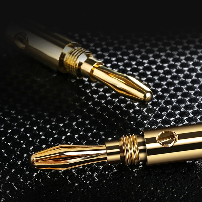 Кабель для колонок банан с позолоченными штекерами типа AV152 профессиональный