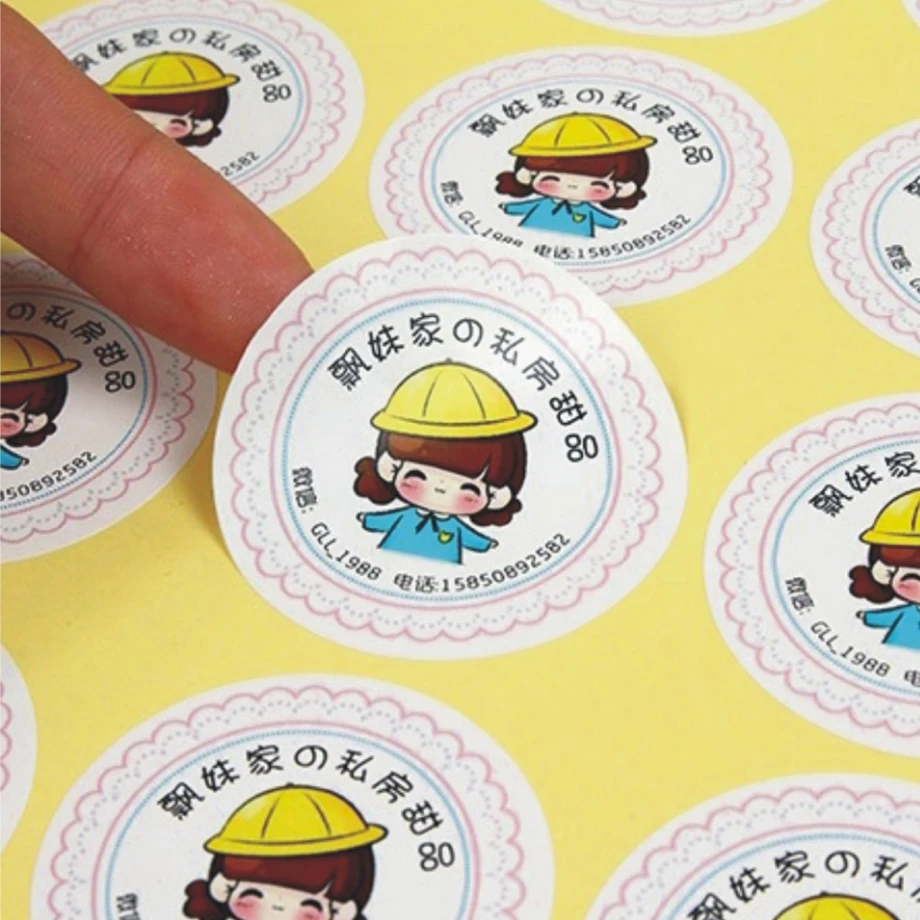 

Free logo design on Transparent tape Stationery Sticker Customized Decals waterproof name list stickers cusotm with your logo