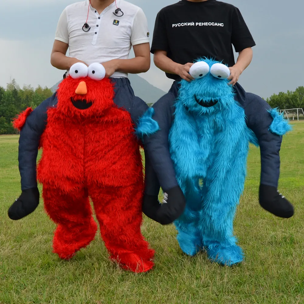 2017-Elmo-Stuffed-Ride-on-Me-Sesame-Street-COOKIE-MONSTER-Mascot-Carry-Back-Fancy-Dress-Costums (2)