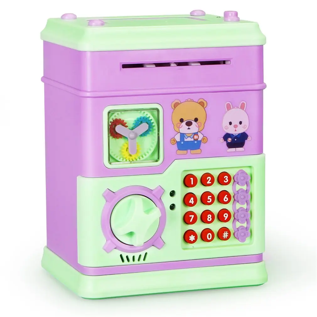 

Baby Kids PreSchool Educational Learning Toy Automatic Electronic Piggy Bank ATM Password Money Box Cash Coin Saving Story Study