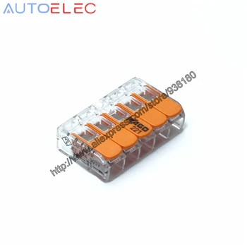 

20Pcs 221-415 Lever Nuts-5 New style compact Splicing Connectors Wire Connector terminal block Quick Disconnect Connectors