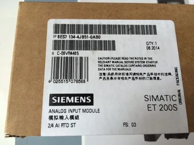 Новый оригинальный 6ES7134-4JB51-0AB0 SIMATIC DP для SIEMENS ET 200S 2/4 AI RTD PT100 аналоговый входной