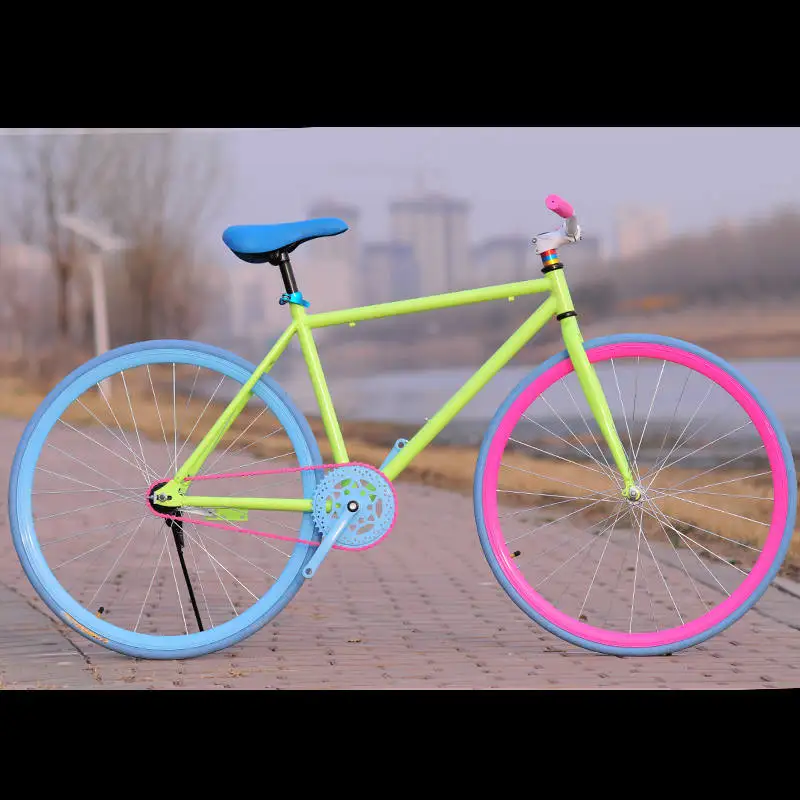 x-передний бренд fixie велосипед с фиксированной передачей Велосипед 50 см DIY односкоростной инвертор для езды на дороге велосипед трек fixie велосипед красочный велосипед - Цвет: T10