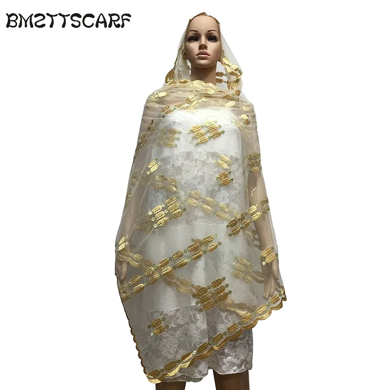

African Scarfs Small Size Net Scarf 2.0*0.5meter with rhinestones Love Pattern headscarf for shawls BM642