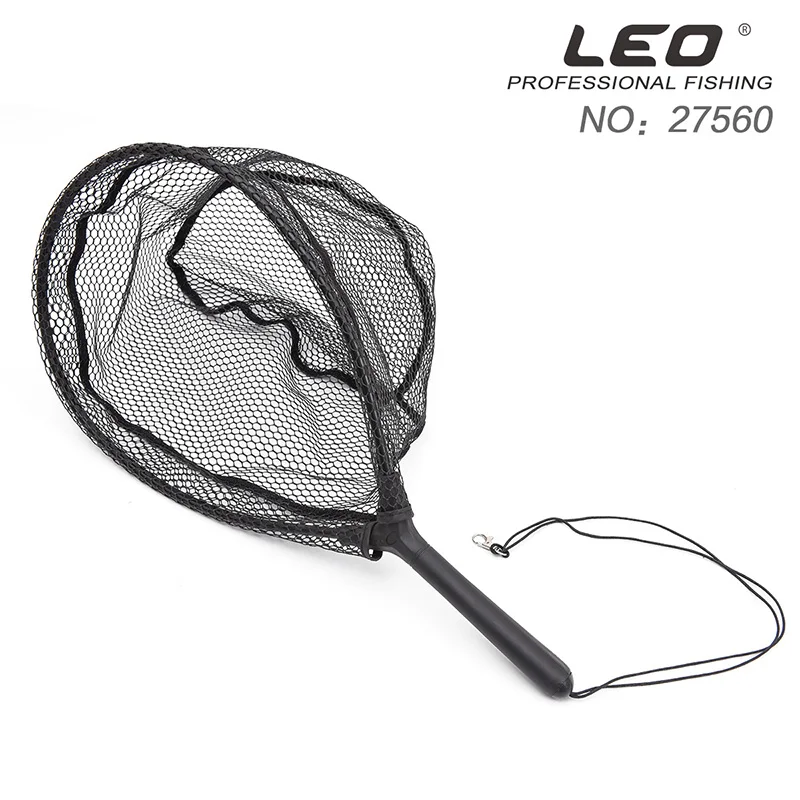 

Free Shipping 2017 Hot Sale New Aluminum Alloy Frame Brail Landing Fly Fishing Nets Nylon Net ABS Handle Black