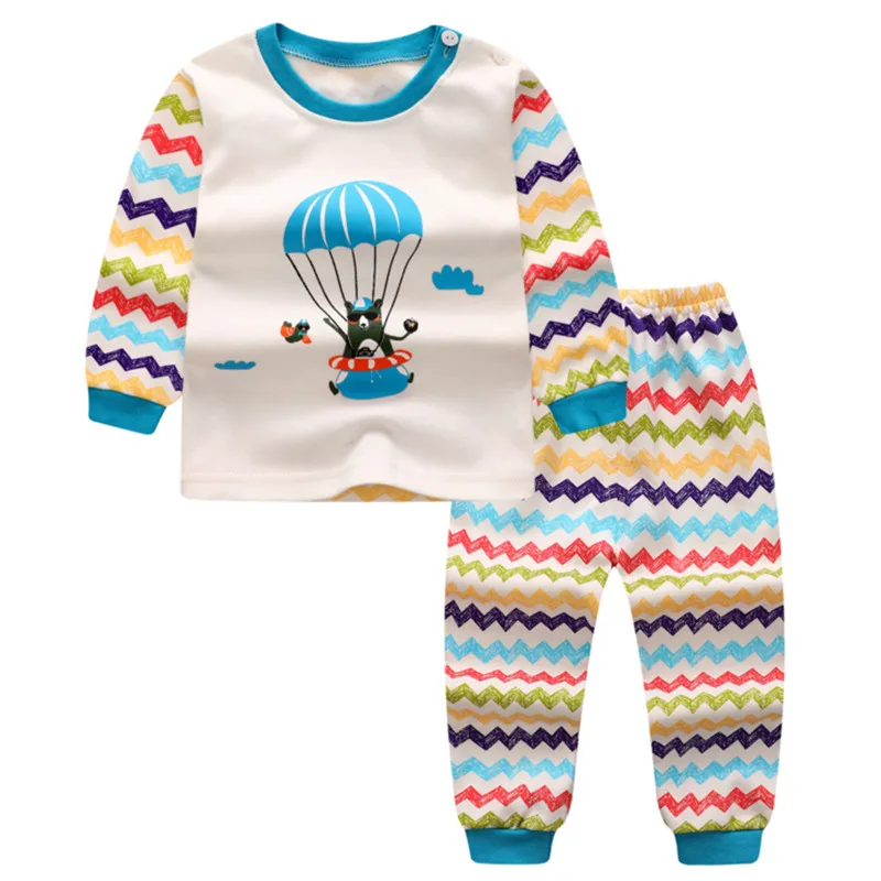 Коллекция года, осенне-Весенняя футболка с рисунком Топы+ штаны, комплект одежды для детей комплект одежды с длинными рукавами для маленьких мальчиков и девочек