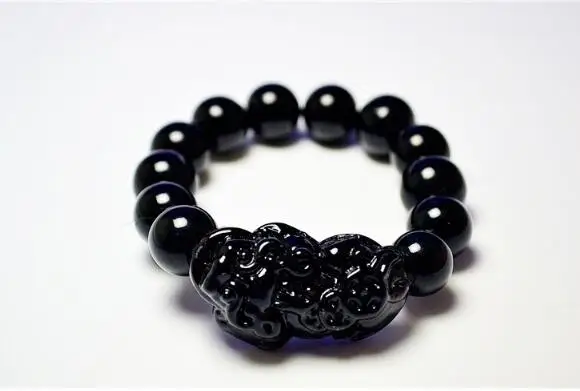 pixiu black obsidian bracelet