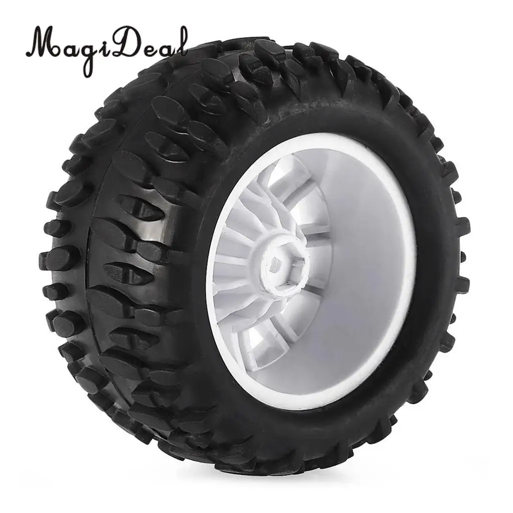 MagiDeal Rubber 1/16 RC Climbing Car Monster Truck Wheels Tyres Tire for HSP HPI ZD Racing GizmoVine WPL FS Wltoys RC Car Parts