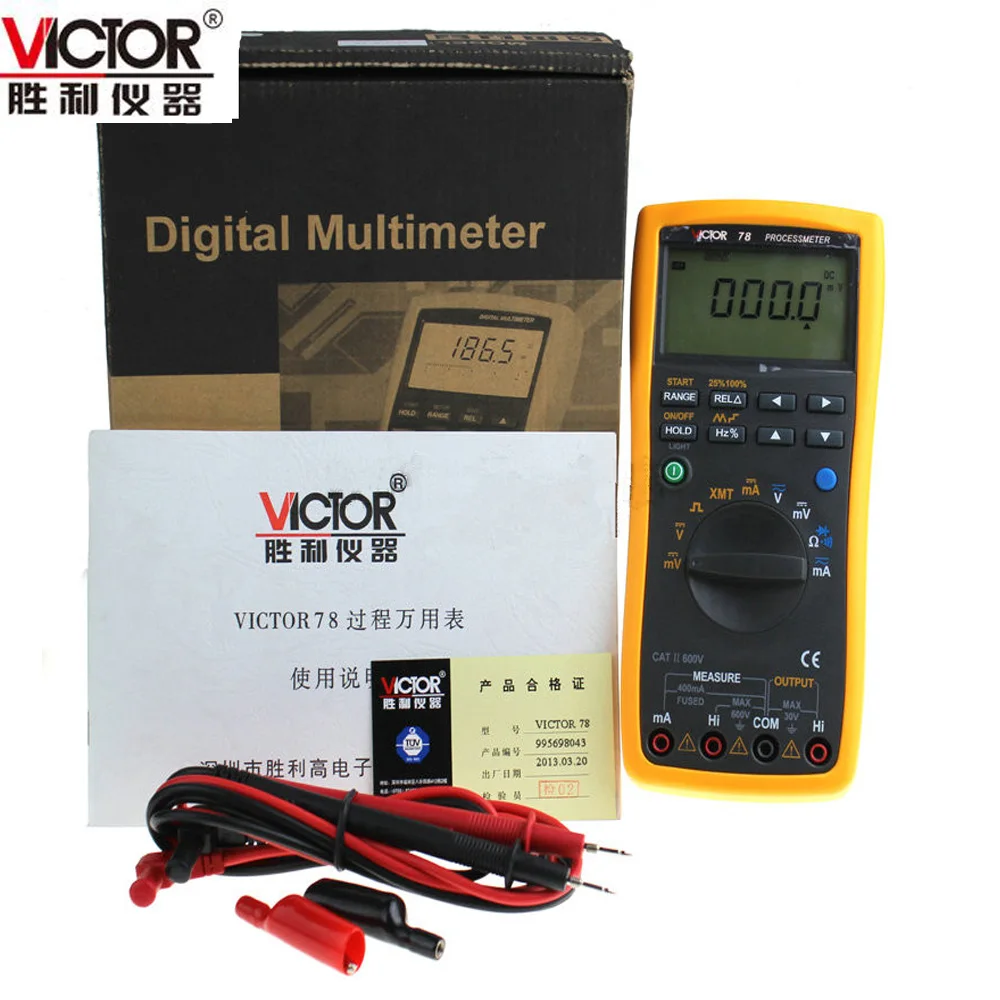 

VICTOR VC78 Multi-Process Calibrator Multimeter Measure/Output Voltage And Current Signals