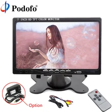Podofo 7″HD LCD Screen Car Rear View Monitor,HDMI VGA Video Audio Mini Computer & TV Digital Display For Rear Camera Car-styling