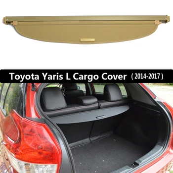 

For TOYOTA Yaris L 2014-2017 Rear Cargo privacy Cover Trunk Screen Security Shield shade (Black, beige)