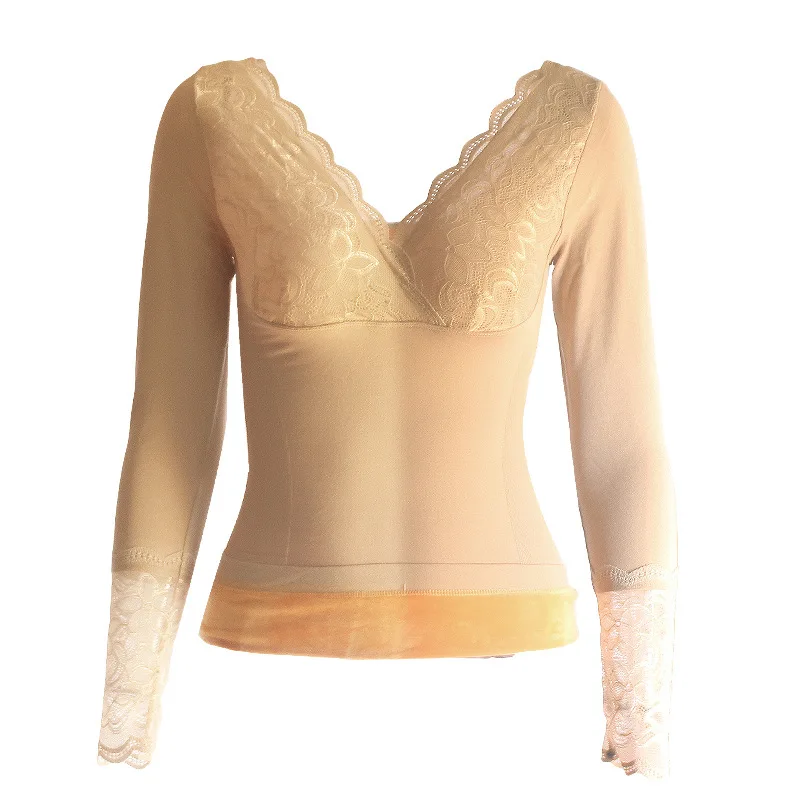 Bamboo Fibre Lace Undershirt Warming 
