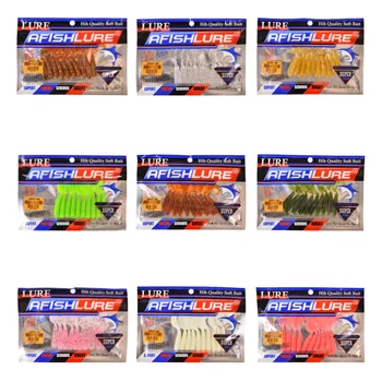 

Soft Bait 90pcs/lot 55mm 1.6g Wobblers Fishing Lure Swimbaits Silicone Bait Twisted Soft Worm Soft lure set