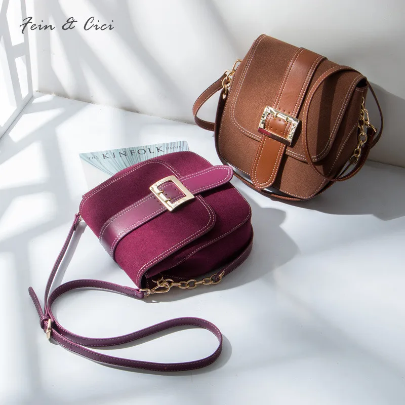 famous brand leather saddle bag women shoulder bags wine red camel