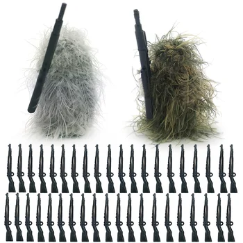 

2 styles Ghillie Suits Camouflage Clothes Military Guns Parts for Army World War 2 Soldier Figures Building Blocks Toys