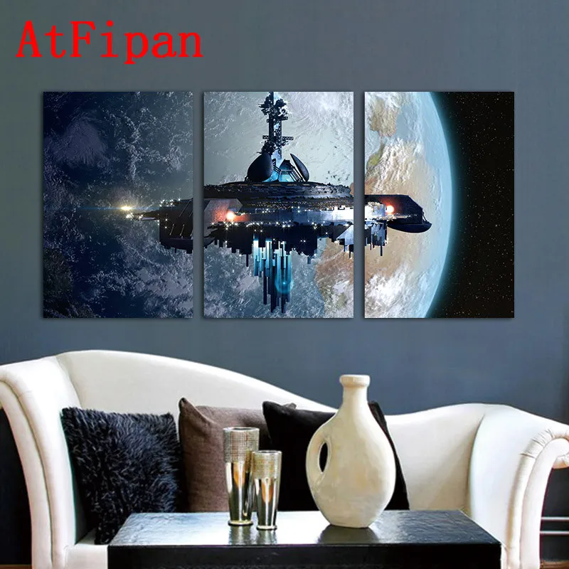 Atfipan модульная фотографии на стене печатных пространство пейзажа фильм Unframed Wall