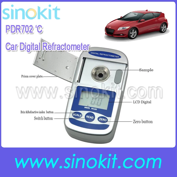 

Free Shipping Car Cleaner and Ethylene Glycol Digital degree centigrade Pocket Refractometer PDR702