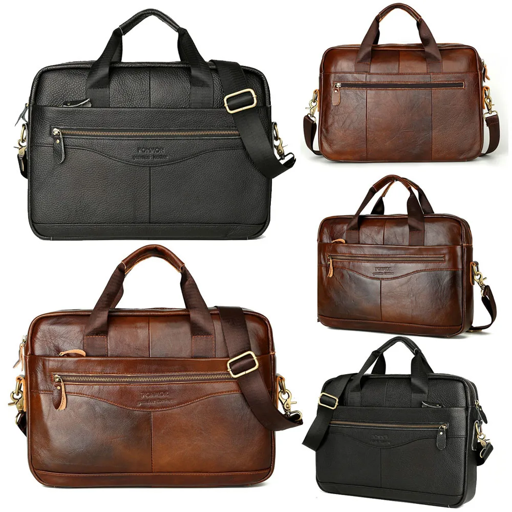 U5Super Quality Men's Leather Messenger Shoulder Bags Business Work