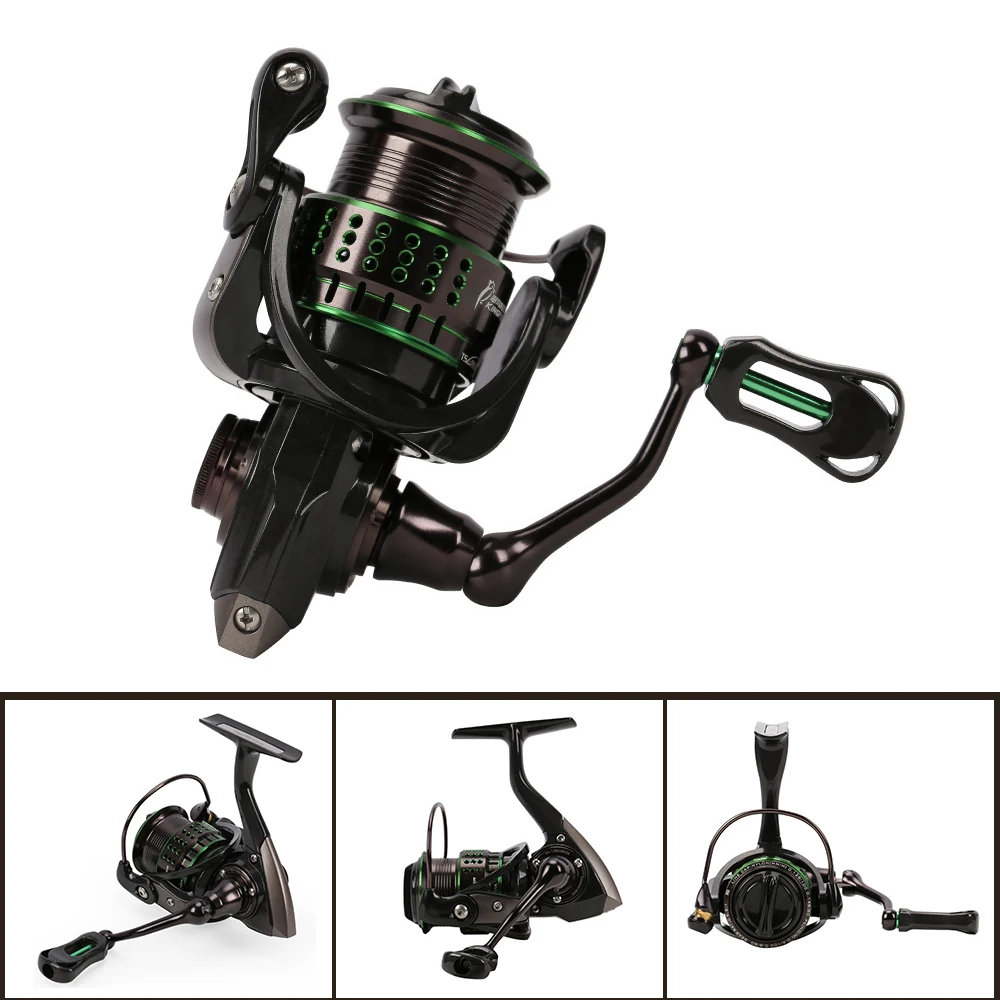 

Fishing Spinning Reel 10+1 BB 5.2:1 Gear Ratio Lightweight Smooth Carbon Steel Fishing Reel