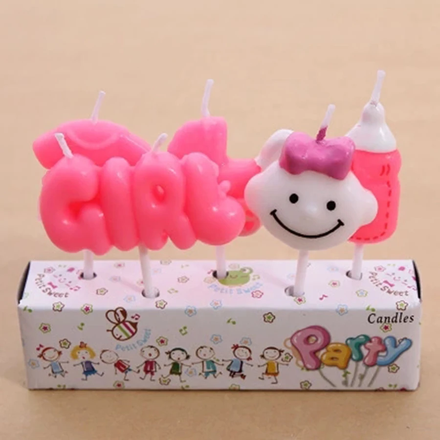 Girl Candle Happy Birthday Candles Letters Pink Cake Candle Scented Candles Aromatherapy Candele Compleanno Party Gift 50ko354 Candles Aliexpress