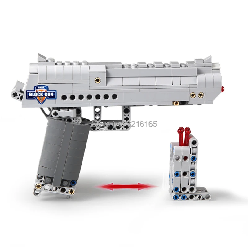 

NEW 307pcs Building Blocks Desert Eagle Gun model Bullet Military series toys Compatible Major Brands Bricks Gift for Kids Teens