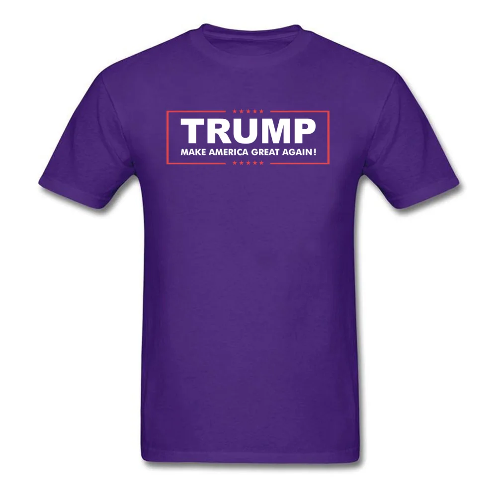 Tops Shirt Donald Trump Logo Lovers Day Fitted Funny Short Sleeve 100% Cotton O Neck Men's Top T-shirts Funny Tee-Shirt Donald Trump Logo purple