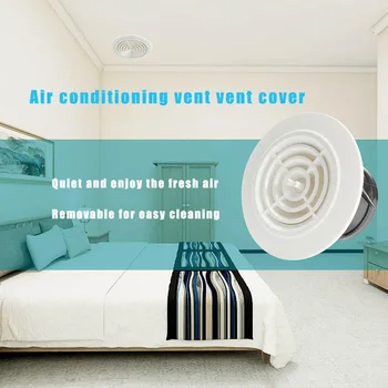

Round Air Vent ABS Louver Grille Cover Adjustable Exhaust Vent for Bathroom Office Ventilation GHS99