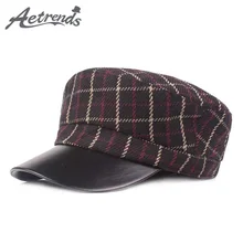 [AETRENDS] Классическая клетчатая военная шляпа, армейская Кепка, плоские головные уборы для мужчин и женщин, немецкий стиль, кепка, шляпа бренда Gorra Militar Z-6671
