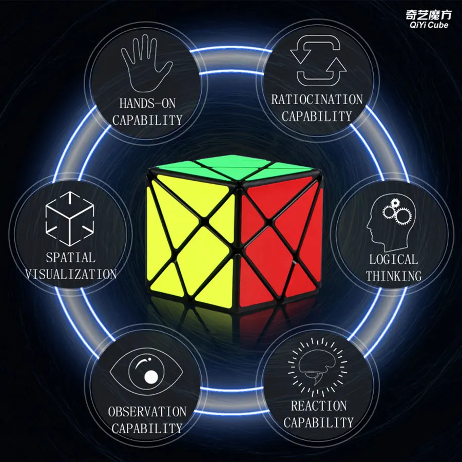 Магический куб головоломка QiYi 3x3x3 Axis cube KingKong JinGang Профессиональный Супер Скоростной куб обучающий твист мудрые игрушки подарок для игры z