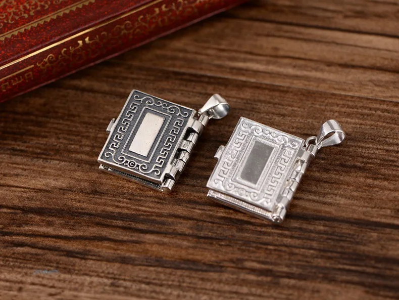 925 пробы Серебряное ожерелье с подвеской в виде библейского символа Oratio, можно открыть христианскую молитву, высокое качество