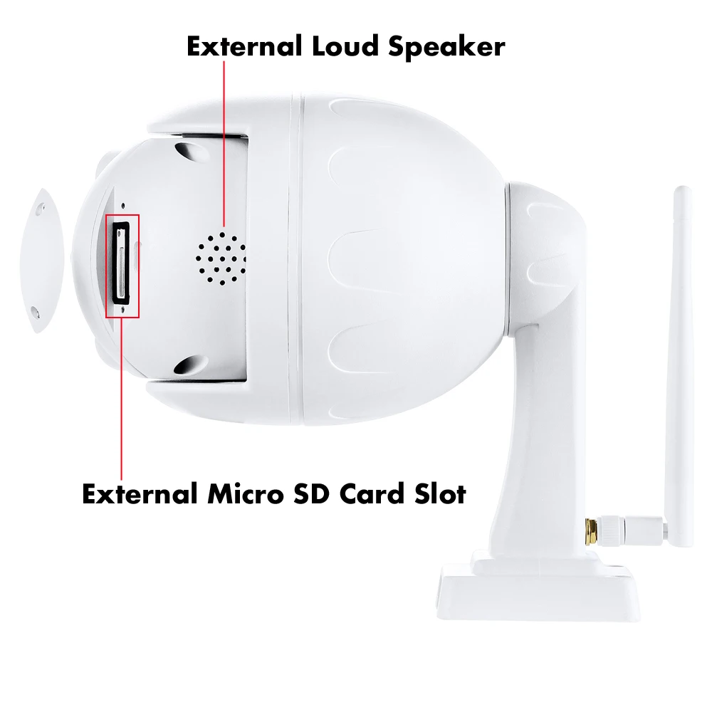 OwlCat HD 1080P PTZ IP Camera Wifi Outdoor Waterproof IP66 CCTV Street Camera Two Way Audio SD Card Slot Motion Phone APP Onvif