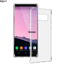Qosea For Samsung Galaxy Note 8 Case Transparent Slim Soft Silicone TPU Skin For Galaxy Note 8 Airbag Phone Protective Cover